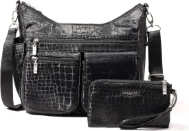 Baggallini Modern Everywhere Crossbody Women 11x9x4.5 RFID Hobo Bag