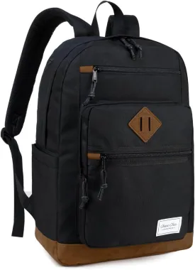 Chase Chic School Backpack for Men Women,Water Resistant Bookbag/Schoolbag/Daypack for Teen Boys Girls High School,College,Work,Travel Black