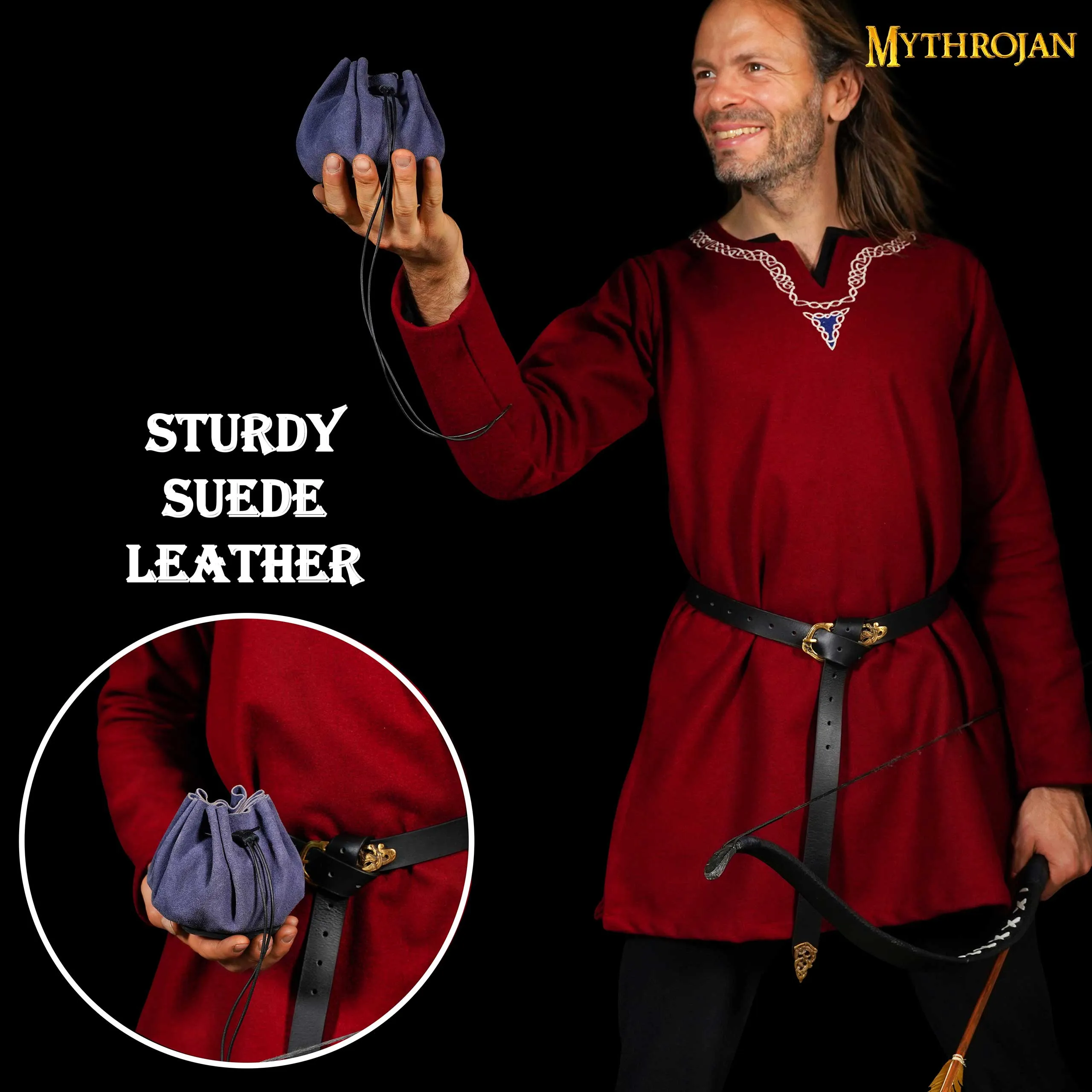 Drawstring Dice Bag - Purple