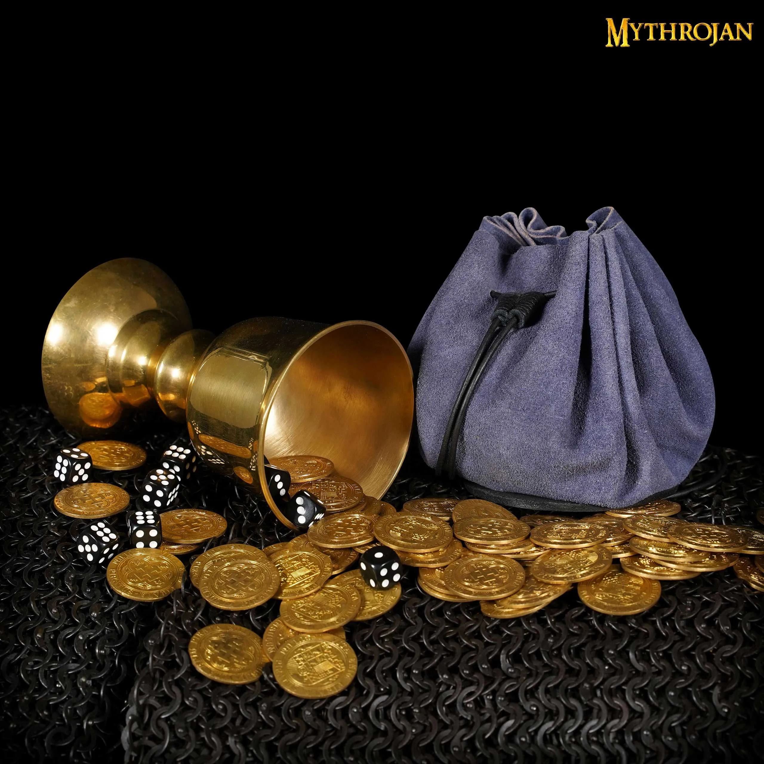 Drawstring Dice Bag - Purple
