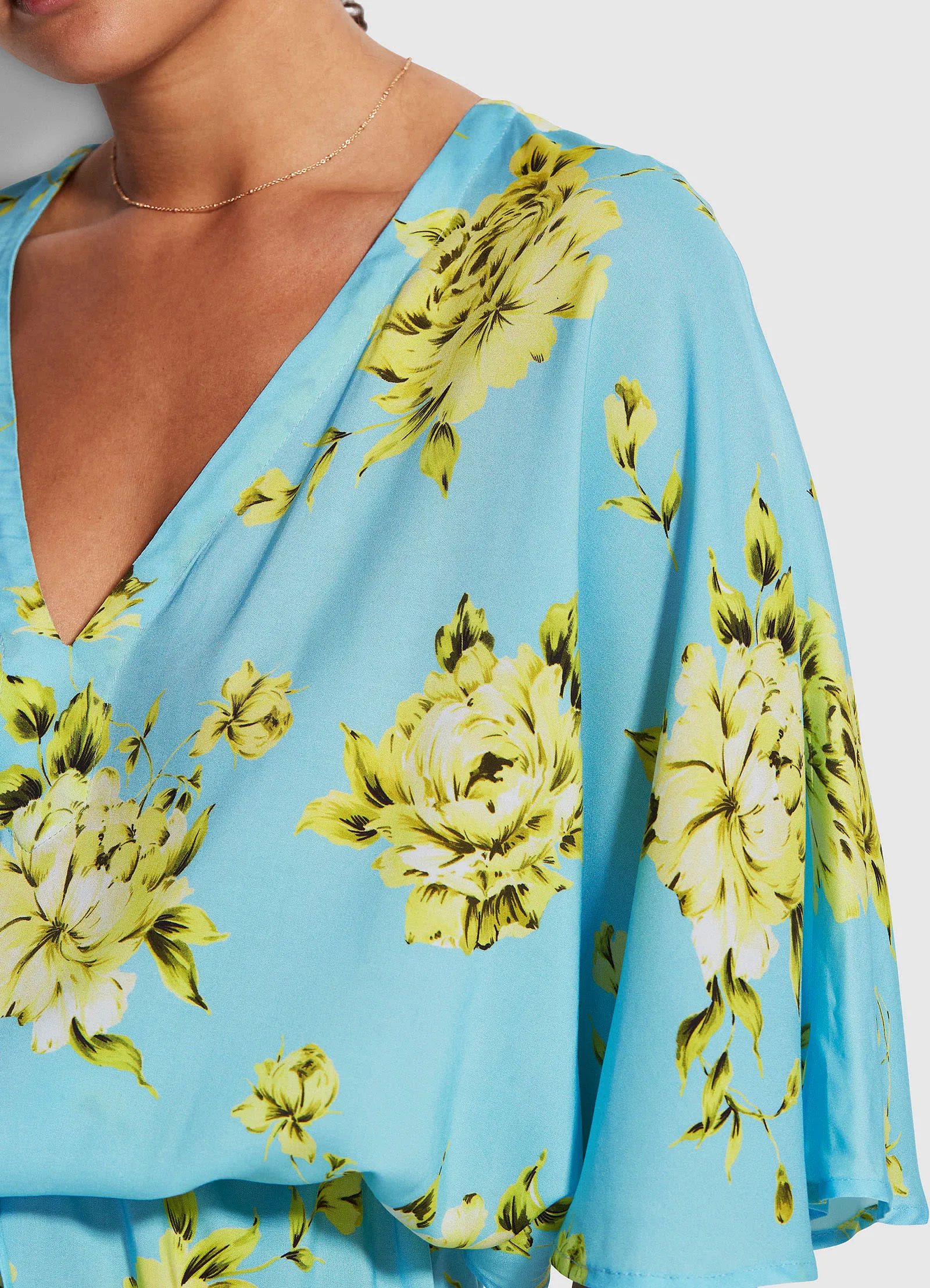 Full Bloom Kaftan - Sky