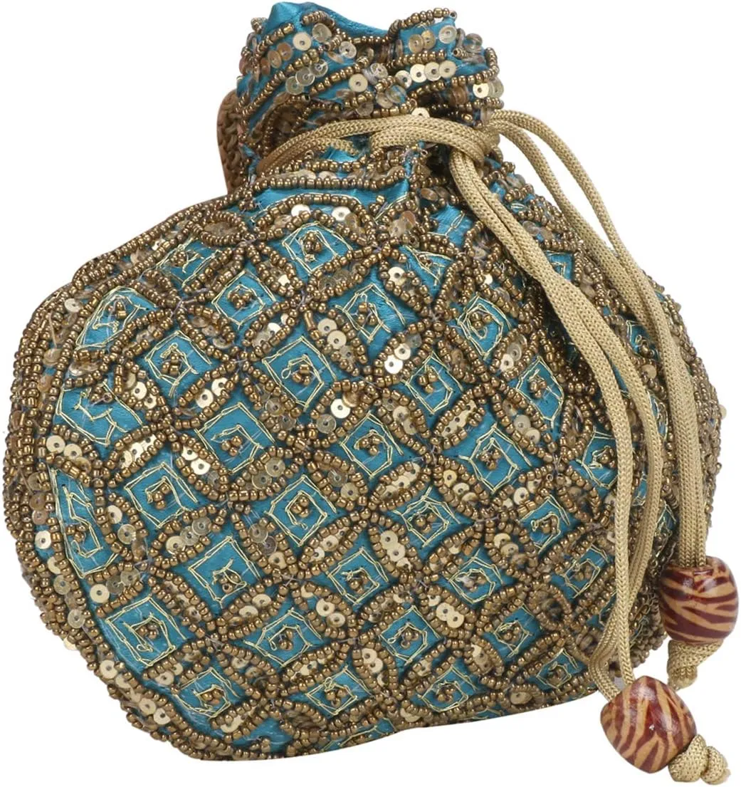 Indian sequence Potli Bag/wedding purse/jewelery purse for girls & women