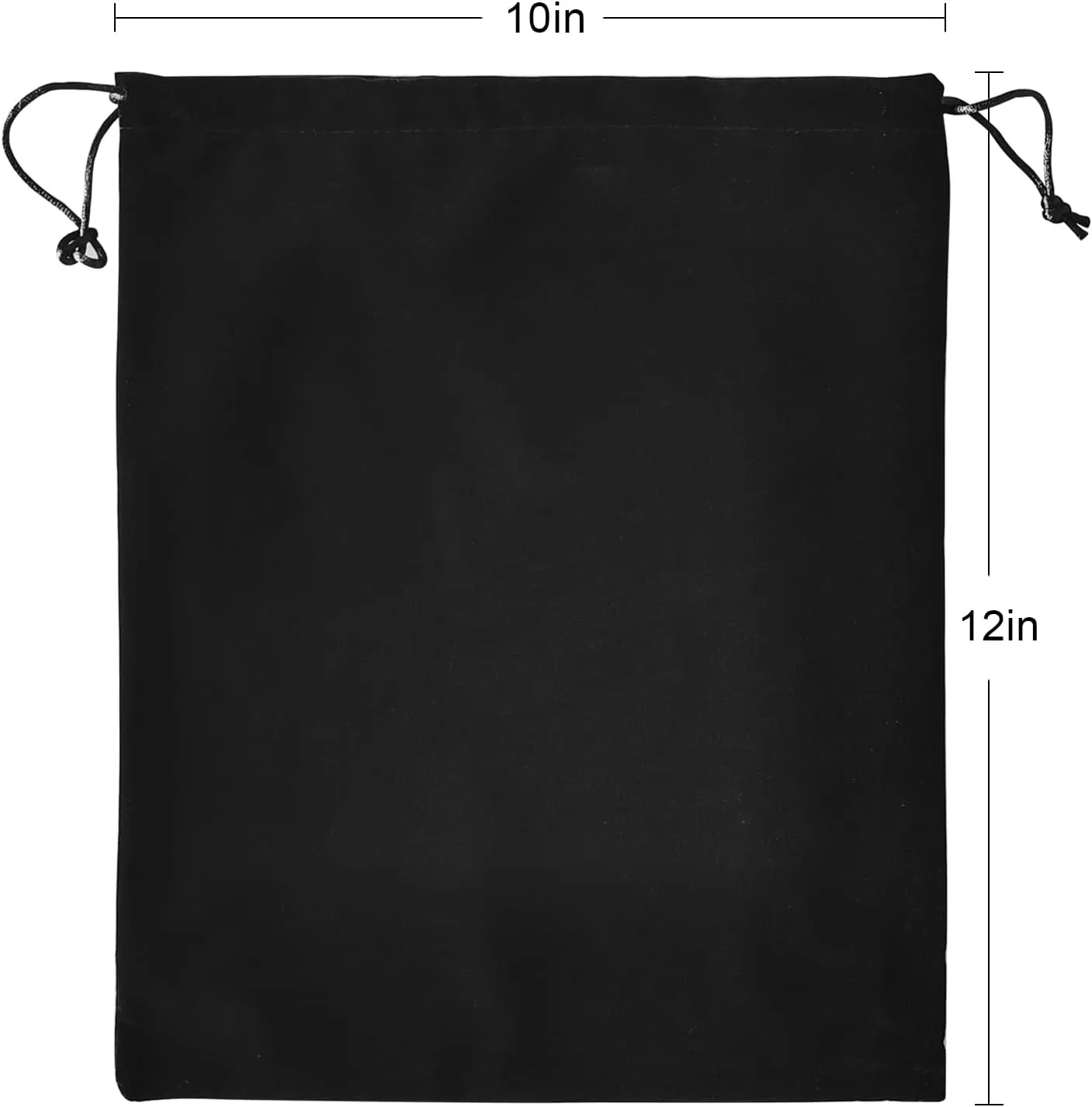Large Black Velvet Cremains Bag - For Use Inside the Urn - Size 10" X 12" (230 Cubic Inches Capacity) - Includes a Resealable PE Material Ashes Storage Bag Suitable for All Ashes (Black, Large)