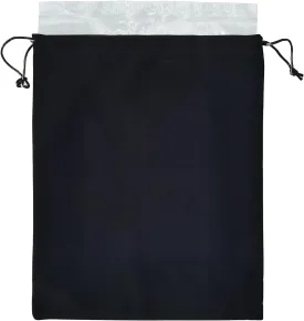 Large Black Velvet Cremains Bag - For Use Inside the Urn - Size 10" X 12" (230 Cubic Inches Capacity) - Includes a Resealable PE Material Ashes Storage Bag Suitable for All Ashes (Black, Large)