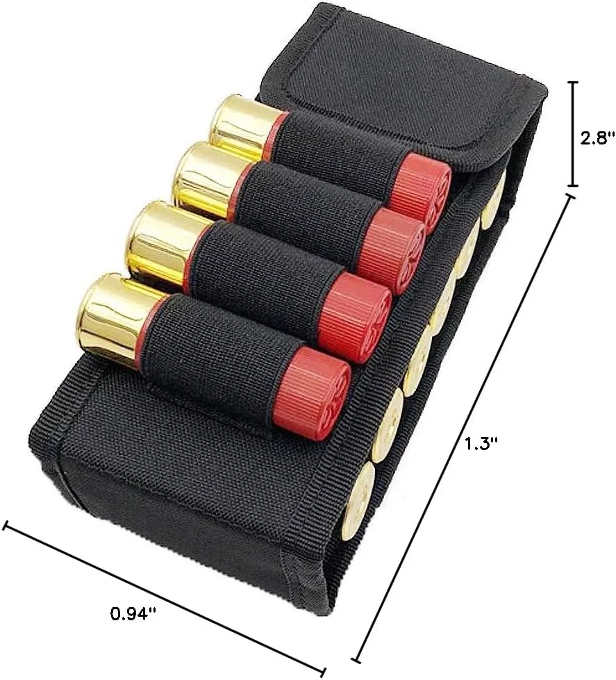 MOLLE Bullets Bag 16 Rounds Shotshell Nylon Accessory Bag for Belt Waistband Magazine
