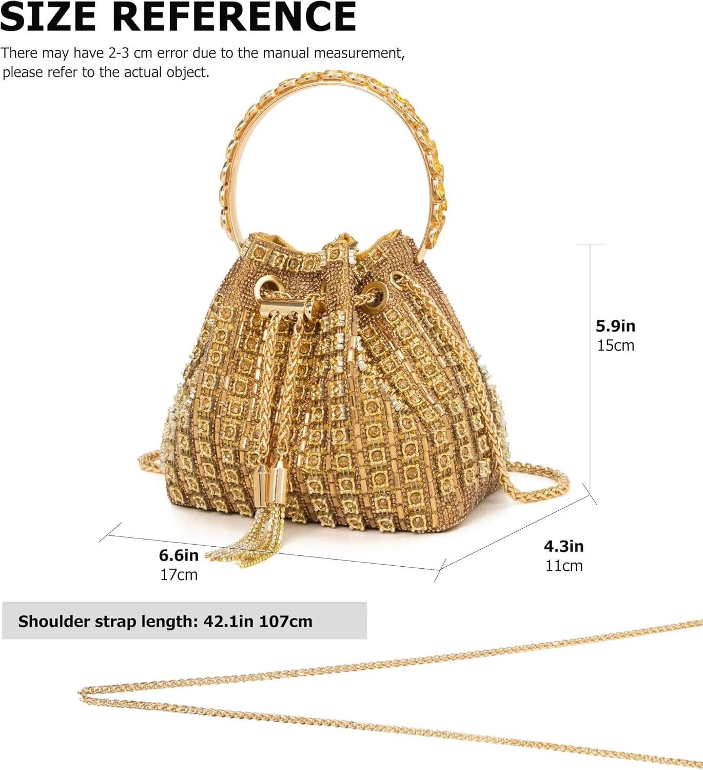 Sparkly Diamond Evening Bag Clutch Purses for Women Rhinestone Purse Glitter Handbag for Party Prom Cocktail Wedding