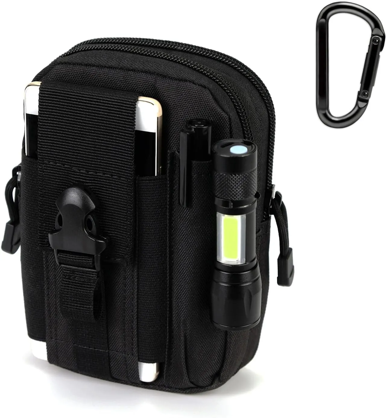 Tactical Waist Pouch MOLLE EDC Pouch Outdoor Man Waist Bag with Phone Belt Clip Holder Holster Carrying Pouch for Smartphone