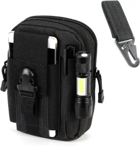 Tactical Waist Pouch MOLLE EDC Pouch Outdoor Man Waist Bag with Phone Belt Clip Holder Holster Carrying Pouch for Smartphone