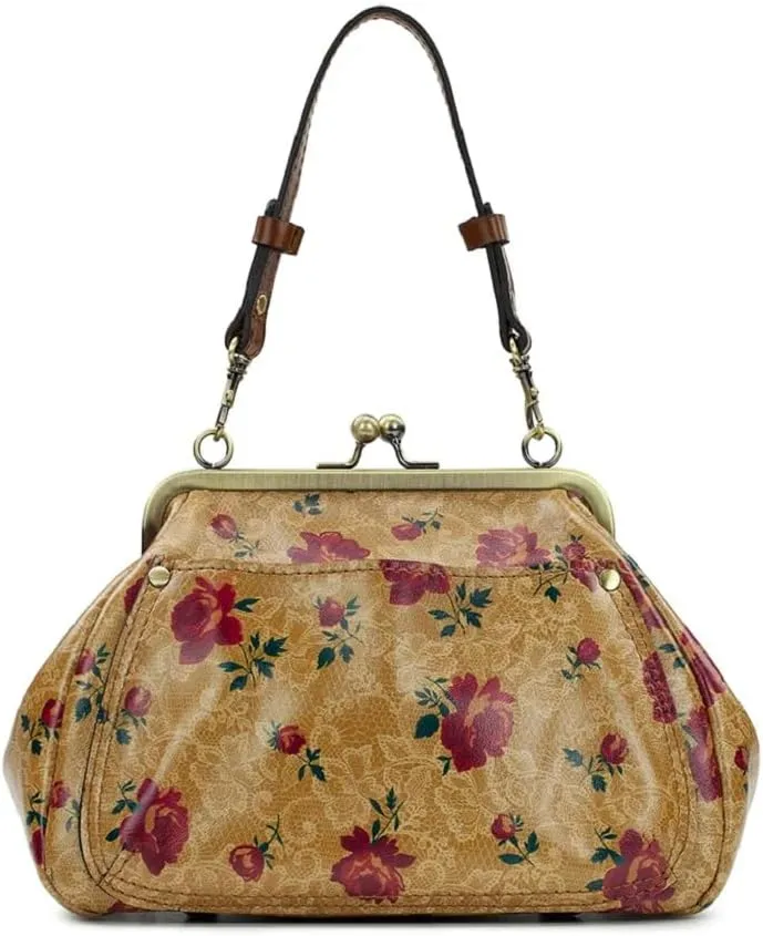 Vintage Rose Tooled Frame Bag - Annie