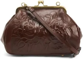 Vintage Rose Tooled Frame Bag - Annie