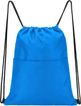 Vorspack Drawstring Backpack Water Resistant String Bag Sports Sackpack Gym Sack with Side Pocket for Men Women