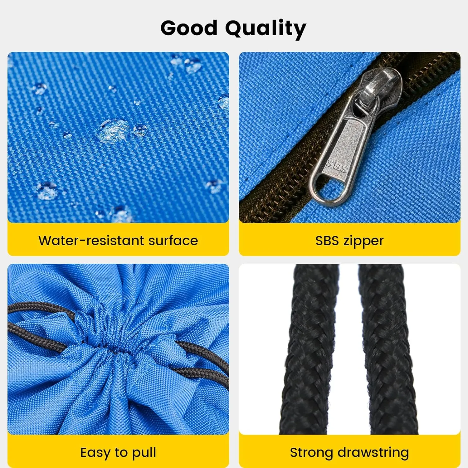 Vorspack Drawstring Backpack Water Resistant String Bag Sports Sackpack Gym Sack with Side Pocket for Men Women