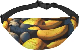 Yellow Pebbles Print Fanny Packs for Women Men Crossbody Waist Bag Waterproof Belt Bag with Adjustable Strap