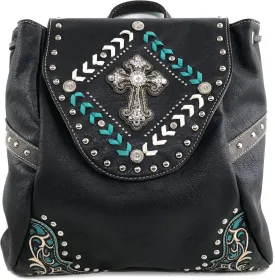 Zelris Western Country Cross Chevron Design Square Conceal Carry Rucksack Backpack